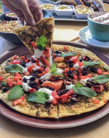 OREGANO YOGHURT, MINT, TOMATO, OLIVE